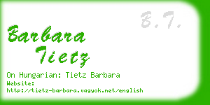 barbara tietz business card